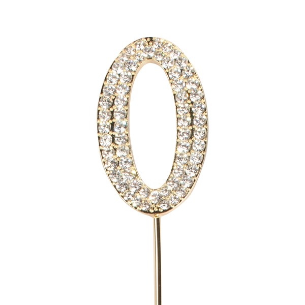 Diamante Number Pic Gold - 0